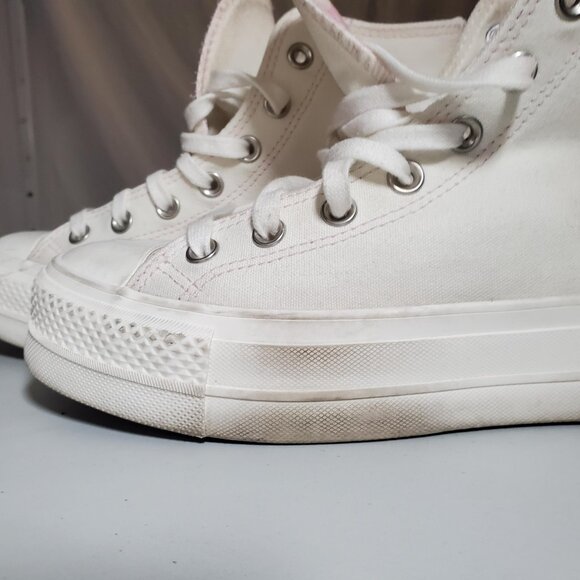Converse Return to Festival Floral Embroidered White Platform Hi-Tops -Sz 7 - Picture 11 of 16
